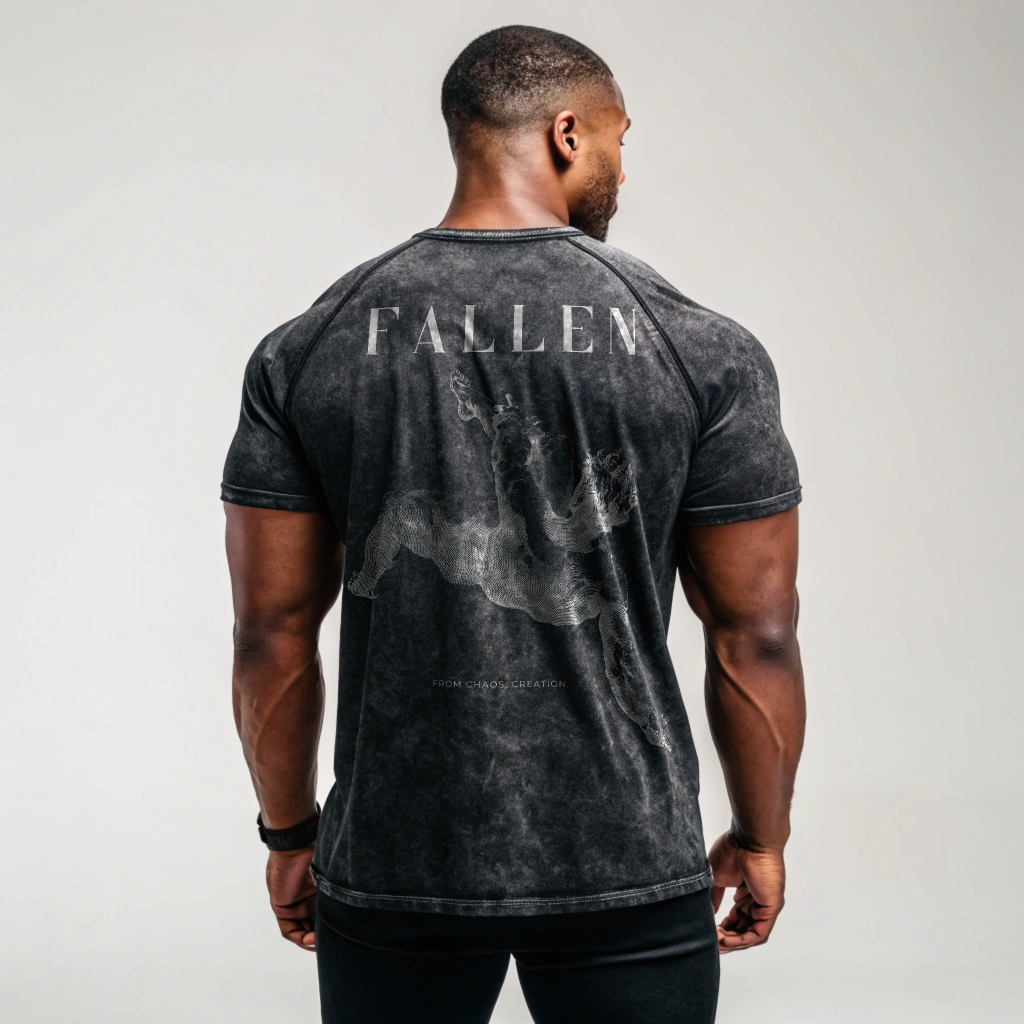 FALLEN unisex acid washed t shirt